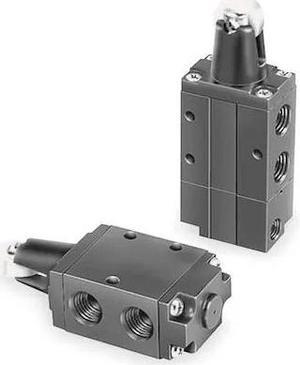 PARKER 524A11000 Manual Air Control Valve,3-Way,1/4In NPT