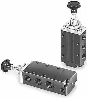PARKER 520411000 Manual Air Control Valve,4-Way,1/4In NPT