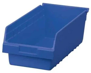 AKRO-MILS 30088BLUE Shelf Storage Bin, Plastic, Blue, 6 in H, 8 3/8 in W, 17 AKRO-MILS 30088BLUE Shelf Storage Bin, Plastic, Blue, 6 in H, 8 3/8 in W, 17