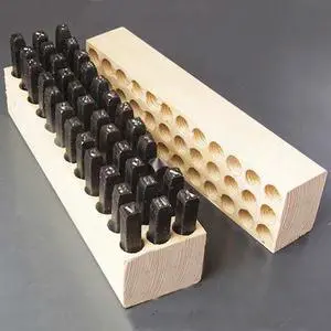 YOUNG BROS STAMP WORKS YOU-05361 Machine Made Combo Set,3/16in, 36 Pieces