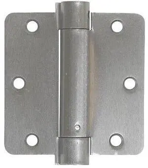 ZORO SELECT 4PA91 Spring Hinge, Steel, Full Mortise Mounting, 1 3/4 in Leaf W x