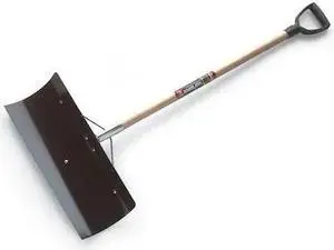 ZORO SELECT 1639300 Snow Shovel, 42 in Wood D-Grip Handle, Steel Blade