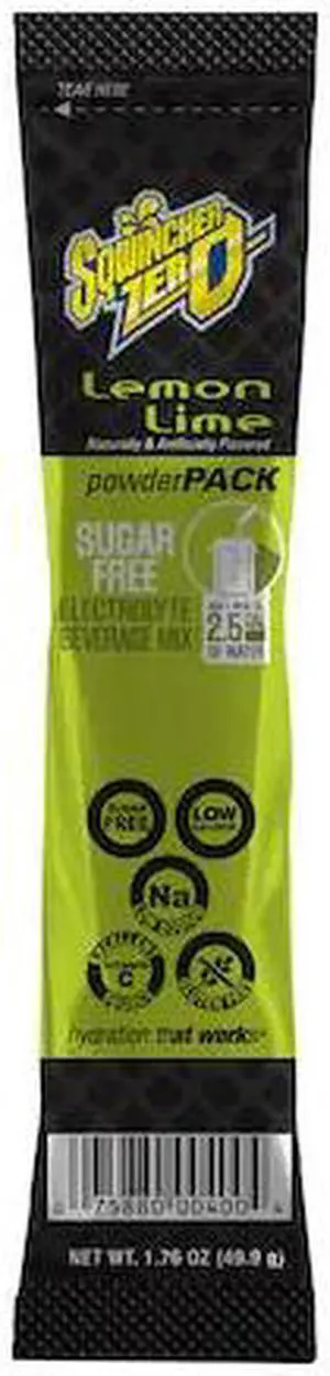 SQWINCHER 159016800 Sports Drink Mix Powder 1.76 oz., Lemon-Lime, PK8