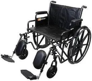 FIRST VOICE TS-10234 Wheelchair,500 lb,24 In Seat,Silver/Navy