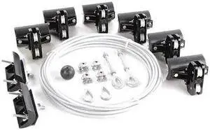DAYTON 33N204 Festoon System Kit,1/4 In Rope,L 40 Ft
