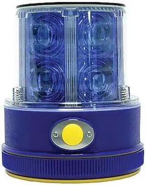 K&E SAFETY M18 Solar B Rechargeable Safety Light,Blue,LED,Solar