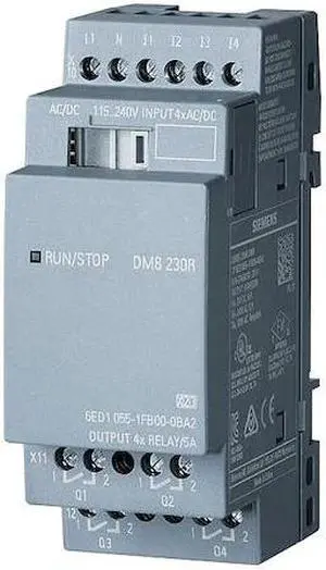 SIEMENS 6ED10551FB000BA2 Input/Output Module,4 Inputs,4 Outputs