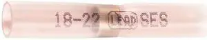 GROTE 83-2618 Butt Splice Wire Connector, 18 AWG Max, Red, Polyolefin