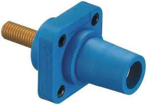 HUBBELL WIRING DEVICE-KELLEMS HBLFRSCBL Receptacle,Blue,Female,Stud,Taper Nose