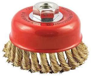 ZORO SELECT 66254442998 Cup Brush,Wire 0.020" dia.,Brass