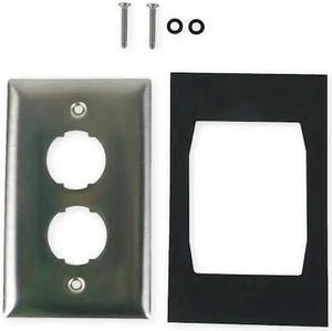 HUBBELL PREMISE WIRING HISF12 Wall Plate,2port,1gang