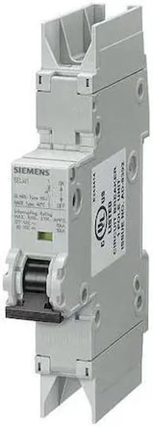 SIEMENS 5SJ41138HG42 IEC Miniature Circuit Breaker, 5SJ4 Series, 13A, 1 Pole,