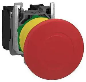 SCHNEIDER ELECTRIC XB5AT845 Emergency Stop Push Button, 22 mm, 1NO/1NC, Red