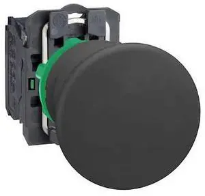 SCHNEIDER ELECTRIC XB5AC21 Mushroom Head Push Button, 22 mm, 1NO, Black