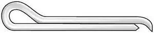 ZORO SELECT 3DZL9 Cotter Pin,Ext Png,3/16"Dx3-1/2" L,PK25