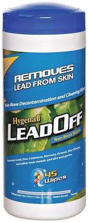 HYGENALL 45NRCN Lead Removing Wipes,Canister,PK12
