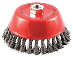 ZORO SELECT 66254442985 Cup Brush,Wire 0.014" dia.,Carbon Steel
