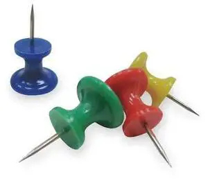 2WFW7 Pushpin, 3/8 Point, Asrt, PK100