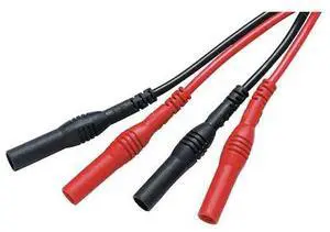 ZORO SELECT 4WRD5 Modular Test Lead Kit, CAT III 1000V, Shrouded Straight Both