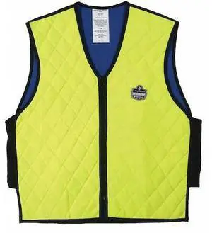 ERGODYNE 6665 Cooling Vest, Evaporative-Soak, Quilted Nylon w/ Mesh Sides, Up