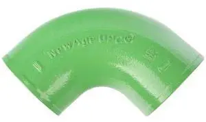 ZORO SELECT ZFB220194 90 Degrees  Bend 1/4 Bend, 4" Pipe, Female Socket, Cast