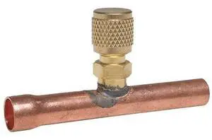 ZORO SELECT 4PDH6 1/4" Access Valve Union Tee, PK2, Length: 2-3/4"