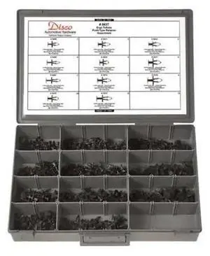 ZORO SELECT 8637 Ergo Tuflok Retainer Assortment,280 Pc