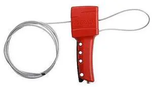 BRADY 50943 Grip-Cinching Cable Lockout,8 ft. L