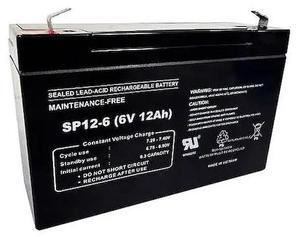 LUMAPRO 48H471 Battery,SLA,DC 6V,12Ah