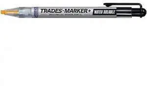 Removable Industrial Marker, Wax-Based, Yellows Color Family, Medium Tip, 1 EA