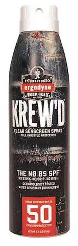 ERGODYNE 6353 Sunscreen,5.5 oz,Spray Bottle,50 SPF