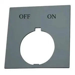 EATON HT8SP42 Legend Plate,Square,Off On,Black