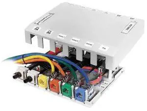 HUBBELL PREMISE WIRING HSB12W Surface Mount Box,12 Ports,White
