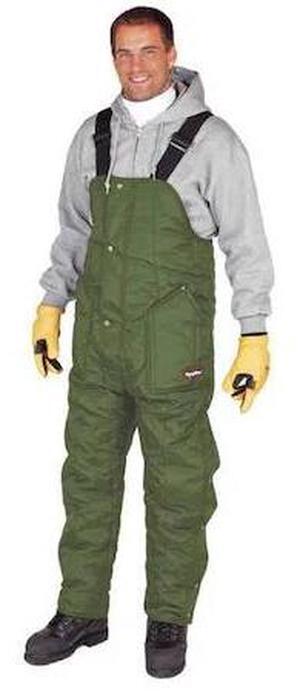 REFRIGIWEAR 0385RSAG4XL 385 Insulated Bib Overalls, Nylon, 6 oz Fabric Weight,