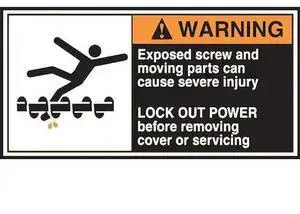ACCUFORM LECN361 Label, CEMA, 2-1/2x5, Warning Exposed, PK5, LECN361