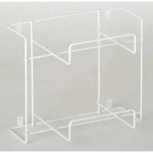 ZORO SELECT 6GKY7 Glove Dispenser, PVC Coated Steel, Holds (2) Boxes ,White