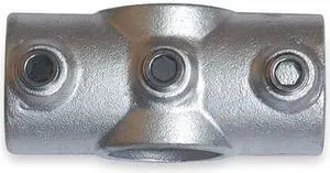 ZORO SELECT 4NXR3 Structural Pipe Fitting, Cross, Cast Iron, 1 in Pipe Size,