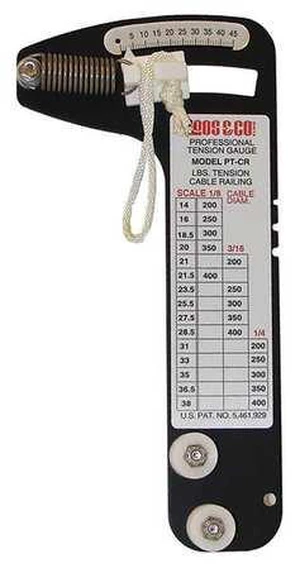 LOCOLOC PT-CR Cbl Railing Tension Gauge,200 to 400 lb. LOCOLOC PT-CR Cbl Railing Tension Gauge,200 to 400 lb.
