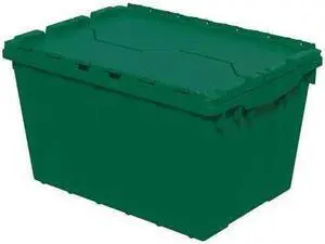 AKRO-MILS 39120GRN Attached Lid Container, 12 gal Volume Cap., 21 1/2 in L, 15