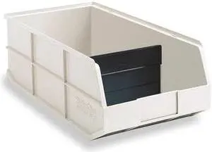 AKRO-MILS 30358BEIGE Beige Shelf Bin, 7"L x 20-1/2"W x 11"H