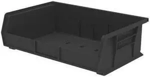 AKRO-MILS 30255BLACK Hang & Stack Storage Bin, Plastic, Black, 5 in H, 16 1/2