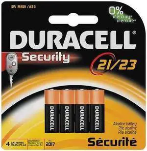 DURACELL MN21B4 Battery,21,Alkaline,1.5V,PK4