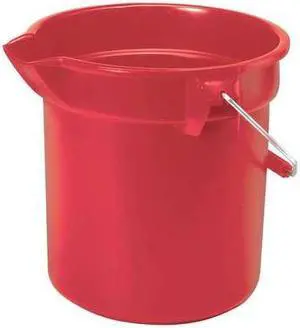 RUBBERMAID FG261400RED Bucket,3-1/2 gal.,Red