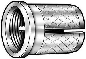 E-Z LOK 260-4-CR-PK5 Press Insert, 1/4"-20 Int Thrd Sz, 1/2 in L, 21/64 in