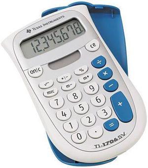 TEXAS INSTRUMENTS TEXTI1706SV Handheld Pocket Calculator, LCD, 8 Digit