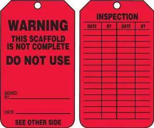 ACCUFORM TRS322CTP Warning Tag,5-3/4 x 3-1/4,PK25