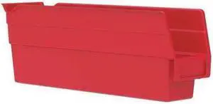 AKRO-MILS 30110RED Red Shelf Bin, 11-5/8"L x 2-3/4"W x 4"H, Load Capacity: 7 lb