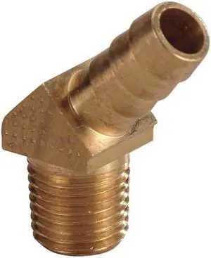ZORO SELECT 6AFR4 Hose Barb,1/4 In Barb,1/4 In MNPT,Brass