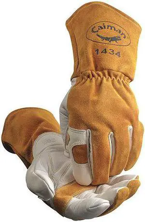 CAIMAN 1434-6 MIG/Stick Welding Gloves, Cowhide Palm, XL, PR