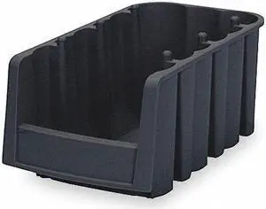 AKRO-MILS 30718BLACK Black Stack and Nest Bin, 11"L x 8-3/8"W x 5"H